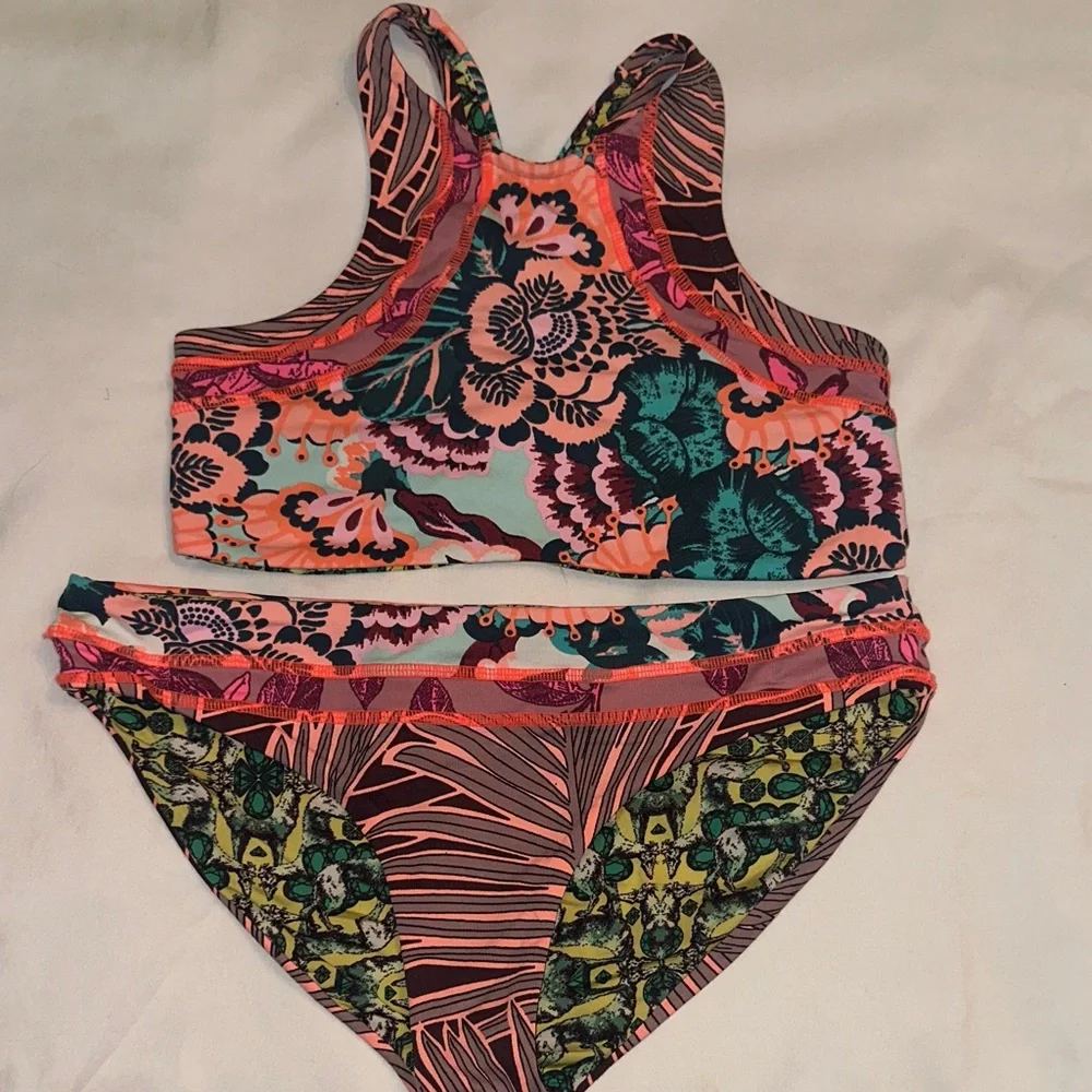 Maaji Bikini 267401 Girl Multi Swim Set
Swimwear- Pink and Green Floral - Picture 3 of 8